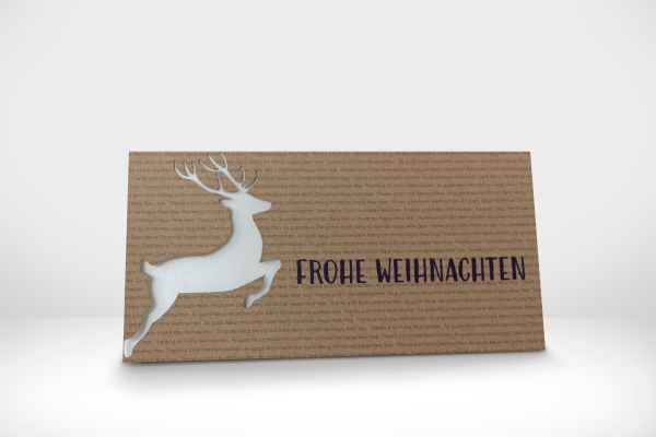 Weihnachtskarte 111 - Hirsch